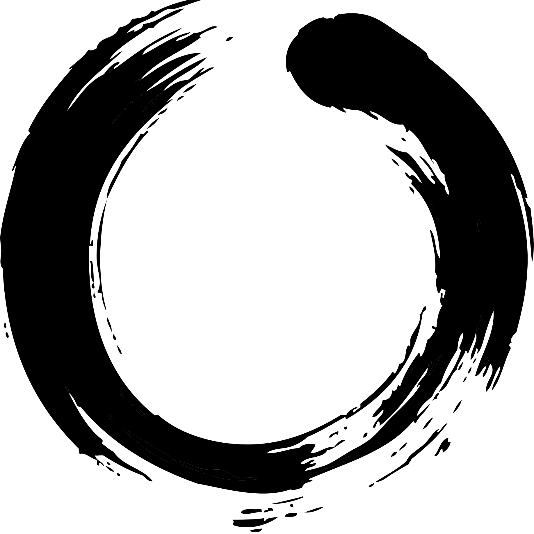 ensō -  a sacred symbol in Zen Buddhism meaning circle, or sometimes, circle of togetherness.